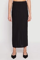 Womens Almost Famous Brushed Knit Maxi Skirt, Black, Size L
