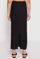 Womens Almost Famous Brushed Knit Maxi Skirt, Black, Size L