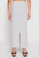 Womens Almost Famous Brushed Knit Maxi Skirt, Grey, Size L