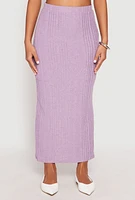 Womens Almost Famous Brushed Knit Maxi Skirt, Purple, Size XL