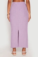 Womens Almost Famous Brushed Knit Maxi Skirt, Purple, Size XL