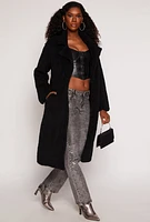 Womens Collared Sherpa Teddy Coat,