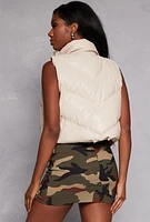 Womens Almost Famous Faux Leather Zip Front Vest,