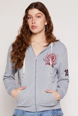 Womens California 1996 Graphic Zip Front Hoodie,
