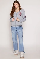Womens California 1996 Graphic Zip Front Hoodie,