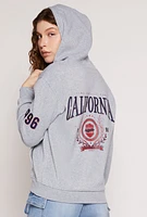 Womens California 1996 Graphic Zip Front Hoodie,