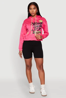 Womens Be Weird Graphic Hooded Sweatshirt,