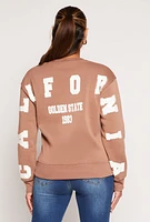 Womens California Back Graphic Pullover Sweatshirt,