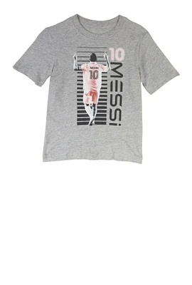 Toddler Boys Messi 10 Graphic T Shirt, Grey, Size 2T