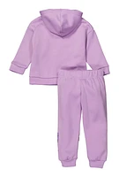 Toddler Girls Bear Graphic Sweatshirt and Sweatpants, Purple, Size 2T