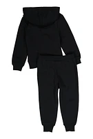 Toddler Boys Messi Graphic Hoodie and Joggers Set, Black, Size 4T