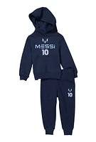 Toddler Boys Messi Logo Hoodie and Joggers, Blue, Size 2T