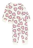 Baby Girls 12-24M Foil Love Graphic Print Sweatshirt and Joggers, White, Size 18M