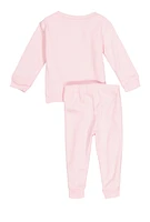 Baby Girls 12-24M No Drama Graphic Sweatshirt and Sweatpants, Pink, Size 24M