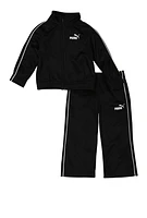 Baby Boys 12-24M Puma Contrast Trim Track Jacket and Pants, Black, Size 12M