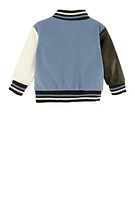 Baby Girls 12-24M From My Mama Chenille Graphic Varsity Jacket,