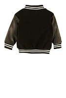 Baby Girls 12-24M Winner Chenille Graphic Varsity Jacket,