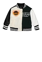Baby Girls 0-9M From My Mama Chenille Varsity Jacket, Green, Size 9M