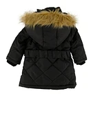 Baby Girls 12-24M Belted Long Puffer Jacket,