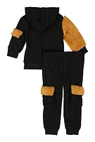 Baby Boys 12-24M Bear Graphic Hoodie Set,