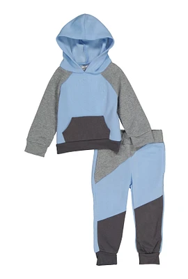 Baby Boys 12-24M Color Blocked Hoodie and Joggers, Blue, Size 12M