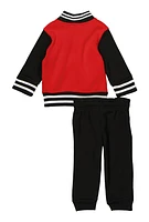 Baby Boys 12-24M Zip Front Letterman Jacket and Joggers,