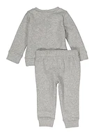 Baby Boys Puma Marled Graphic Pullover Sweatshirt and Joggers, Grey, Size 18M