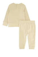 Baby Boys 12-24M Puma Graphic Long Sleeve Sweatshirt and Joggers, Beige,