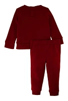 Baby Boys 12-24M Puma Crew Neck Sweatshirt and Joggers, Burgundy, Size 18M