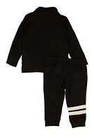 Baby Boys 12-24M Puma Zip Front Track Jacket and Striped Joggers, Black, Size 24M