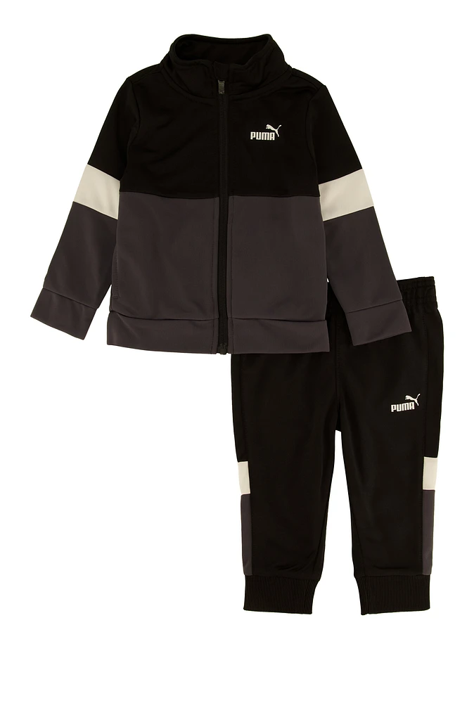Baby Boys 12-24M Puma Zip Front Track Jacket and Joggers, Multi, Size 24M