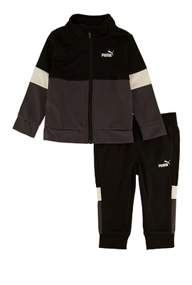 Baby Boys 12-24M Puma Zip Front Track Jacket and Joggers, Multi, Size 24M