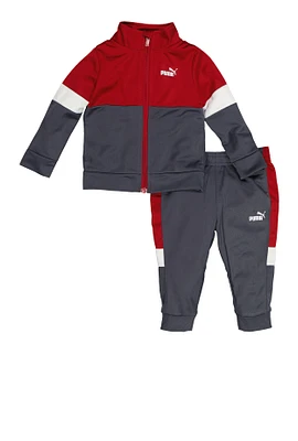 Baby Boys 12-24M Puma Logo Color Block Track Jacket and Joggers, Multi, Size 18M