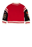 Baby Boys 12-24M Tiger Chenille Patch Varsity Jacket, Red, Size 24M