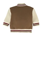 Baby Boys 12-24M H Initial Chenille Patch Varsity Jacket, 24M