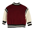 Baby Boys 12-24M Royalty Chenille Patch Graphic Varsity Jacket, 24M