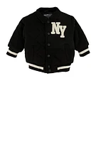 Baby Boys 12-24M Chenille Patch Quilted Letterman Jacket, 18M