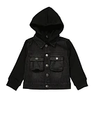 Baby Boys 12-24M Hooded Denim Jacket,