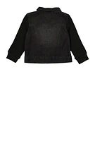 Baby Boys 12-24M Hooded Denim Jacket, Black, Size 24M