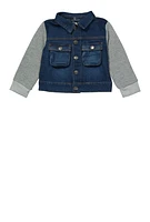 Baby Boys 12-24M Hooded Denim Jacket, Multi, Size 24M