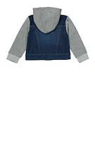 Baby Boys 12-24M Hooded Denim Jacket, Multi, Size 24M