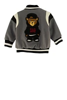 Baby Boys 12-24M Boys Graphic Letterman Jacket, Grey, Size 24M