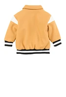 Baby Boys 12-24M Athletic Chenille Patch Varsity Jacket, Beige, Size 24M