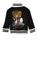 Baby Boys 0-9M Bear Athletic Dept Graphic Varsity Jacket, Black,