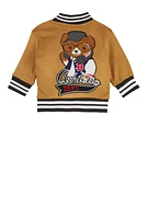 Baby Boys 0-9M Bear Athletic Dept Graphic Varsity Jacket, Brown, Size 9M