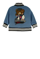 Baby Boys 0-9M Bear Athletic Dept Graphic Varsity Jacket, Blue, Size 6M