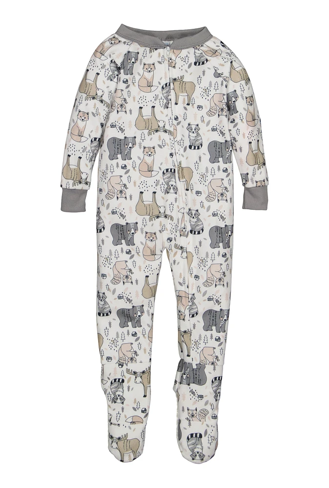 Baby Boys 12-24M Graphic Patterned Footed Pajamas,