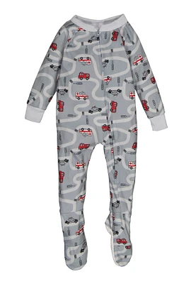 Baby Boys 12-24M Graphic Patterned Footed Pajamas,