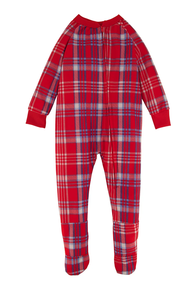 Baby Boys 12-24M Graphic Patterned Footed Pajamas, Red, Size 24M