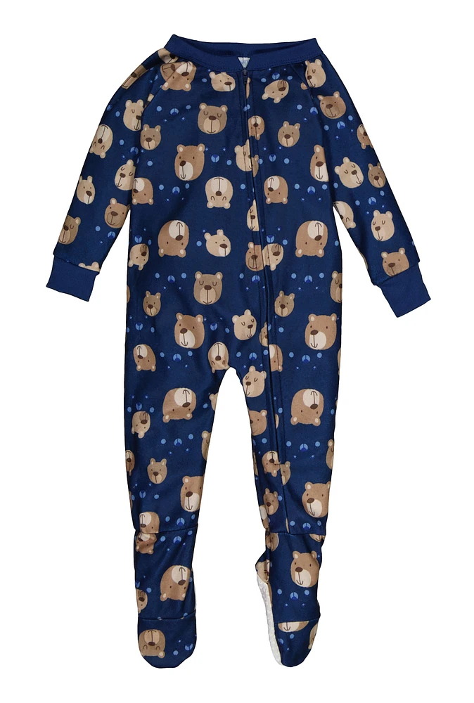 Baby Boys 12-24M Graphic Print Footed Pajamas, Blue, Size 12M